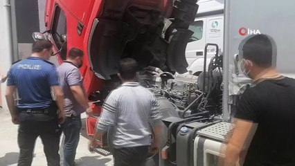 Tırın altında kalan tamirci ölümden döndü