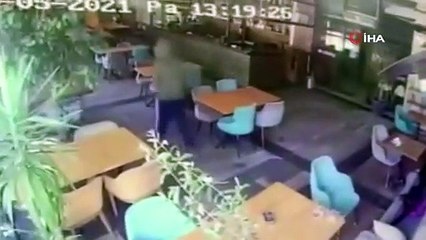 Restorandan televizyonu böyle çaldı