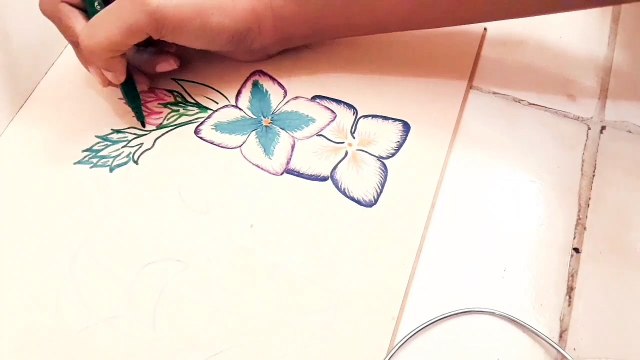 Relaxing drawing timelapse// flowers/Boring times // Draw with Me! Ep. 4- Halloween Edition- Coloring/Painting/Fall/drawing