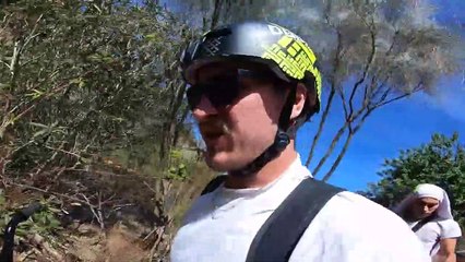 BMX VS DIRT BIKE RIDING DOWN A CAVE