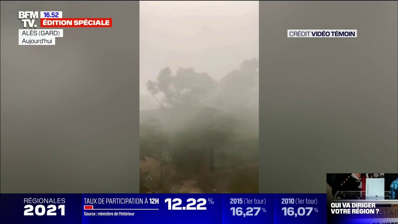 Gard: Alès touchée par des vents extrêmement violents
