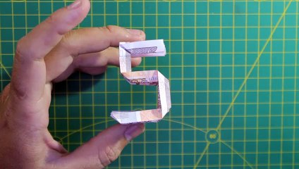 Demo money origami number 5 3d - origami money vietnam