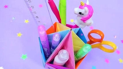 How To Make A Paper Organizer - Diy Paper Pen Holder - Easy Origami