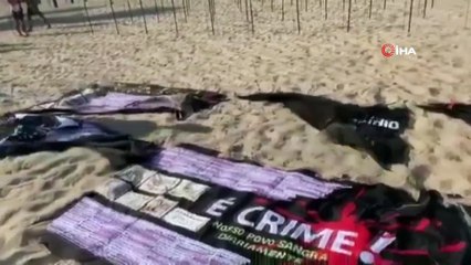 - Copacabana Plajı’na Covid-19’dan ölenler anısına 500 gül dikildi