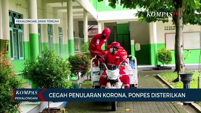 Cegah Penularan Korona, Pondok Pesantren Syafi'i Akrom Pekalongan Disterilkan