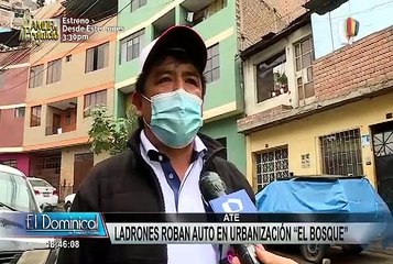 Ate: Ladrones roban auto en urbanización "El Bosque"