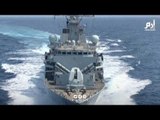 سفينة حربية تابعة للبحرية البريطانية ترافق ناقلتين تجاريتين عبر #مضيق_هرمز