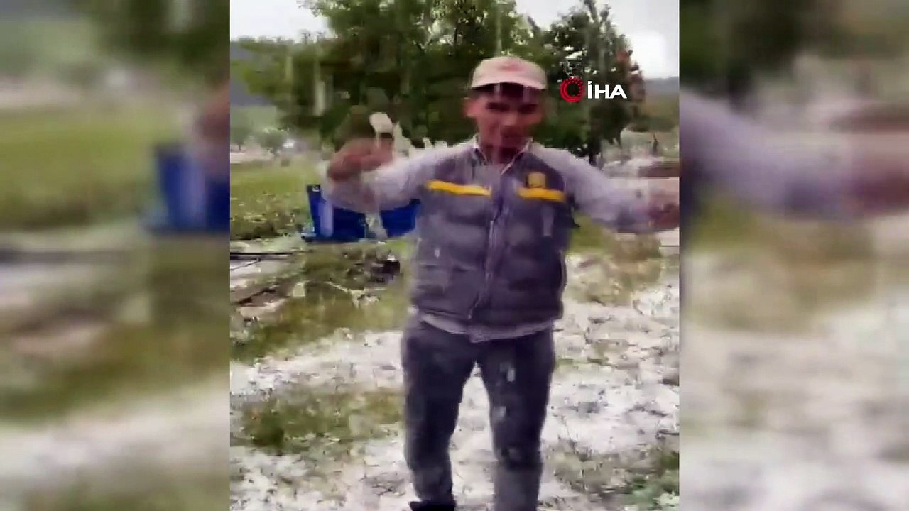Bursa’da dolu yağışı mahsülleri vurdu