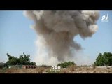 قصف عنيف على مدينة معرة النعمان بـ إدلب شمالي سوريا