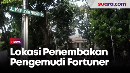 Kondisi Lokasi Penembakan Pengemudi Toyota Fortuner di Dekat Komplek Pati Polri
