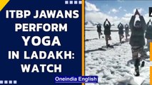 ITBP jawans perform Yoga at an altitude of 18,000 ft in Ladakh| International Yoga Day|Oneindia News