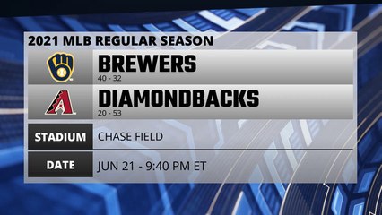 Brewers @ Diamondbacks Game Preview for JUN 21 -  9:40 PM ET