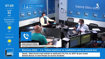 21/06/2021 - La matinale de France Bleu Azur