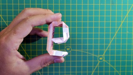 Money origami number 9 3d - origami money vietnam