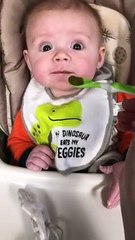 Boy Gives Honest Opinion of Green Beans