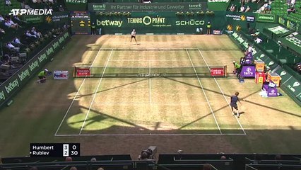 Humbert beats Rublev in straight sets at Halle Open final