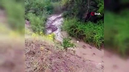 Sel aylar önce kuruyan dereyi böyle doldurdu