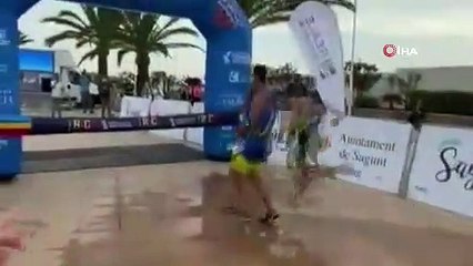Kazandığını sanarak yavaşladı; yarışı son anda böyle kaybetti