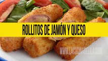 Cómo hacer rollitos de jamón y queso ✅