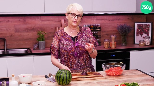 Salade de pastèque à la féta, aux tomates cerises et au olives - 750g