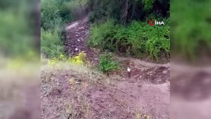 Sel aylar önce kuruyan dereyi böyle doldurdu