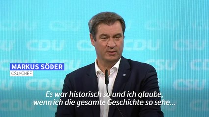 Laschet und Söder betonen "gute Zusammenarbeit"