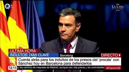 Interrumpen el ‘show’ de Pedro Sánchez para anunciar los indultos al grito de “¡amnistía e independencia!”