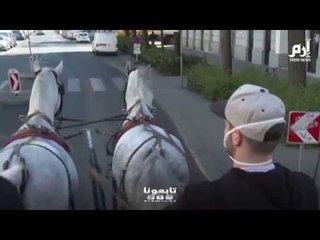 #إرم_نيوز عربات الخيول توصل الوجبات الغذائية للمسنين