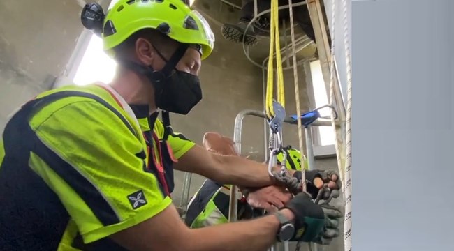 Fino Mornasco (CO) - Evacuazione da torre serbatoio: esercitazione dei Vigili del Fuoco (21.06.21)