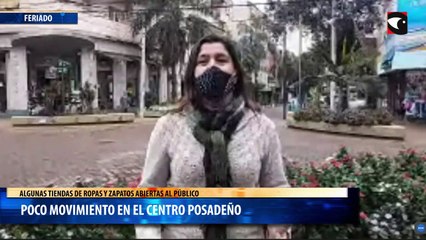 Poco movimiento en el centro posadeño