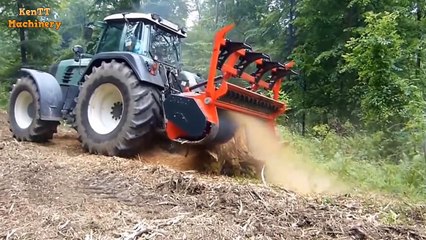 22 Minutes Modern Long Reach Excavator Machine Working - Fast Destroy Big Tree Machine