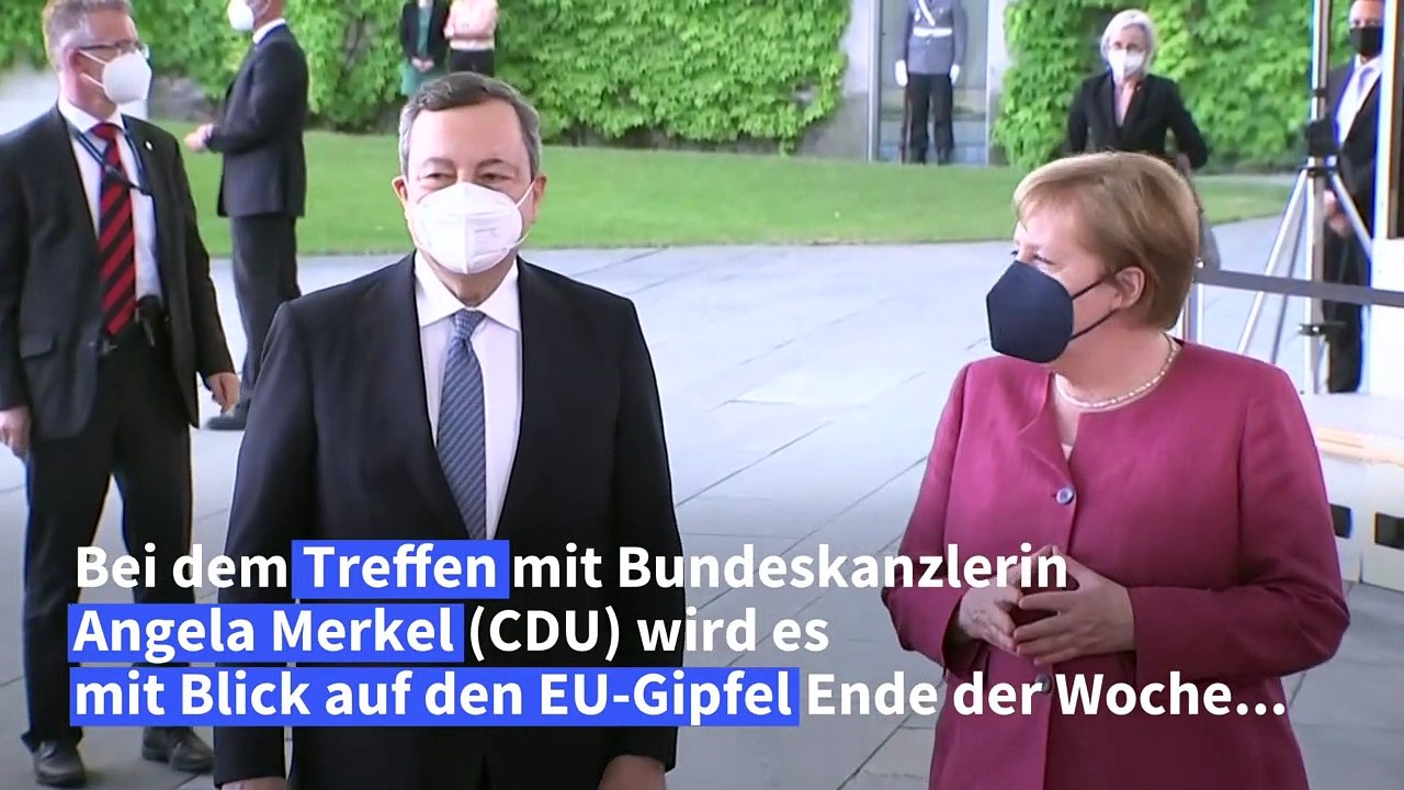 Draghi zu Gast bei Merkel in Berlin