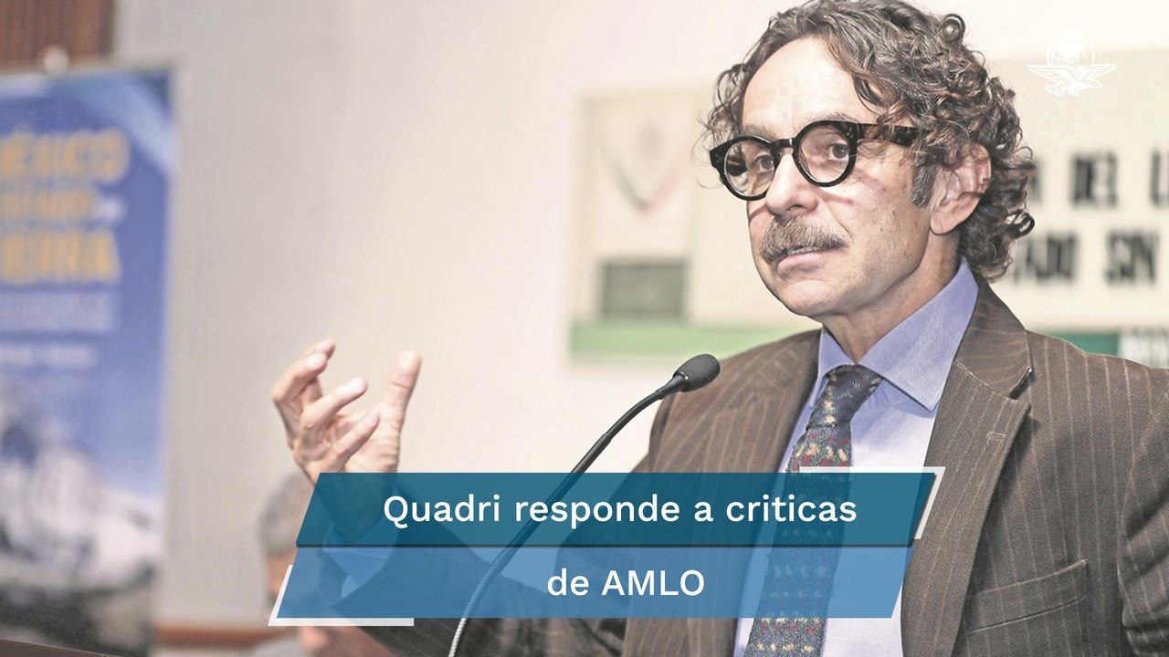 Quadri señala “dolor y muerte” tras críticas de AMLO en la mañanera