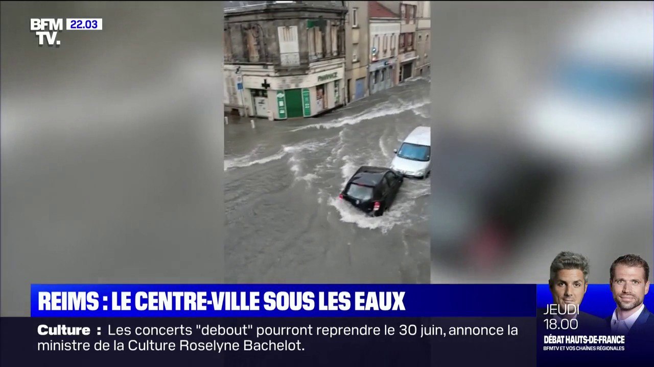 Inondations à Reims: le préfet évoque environ "50 interventions de pompiers"