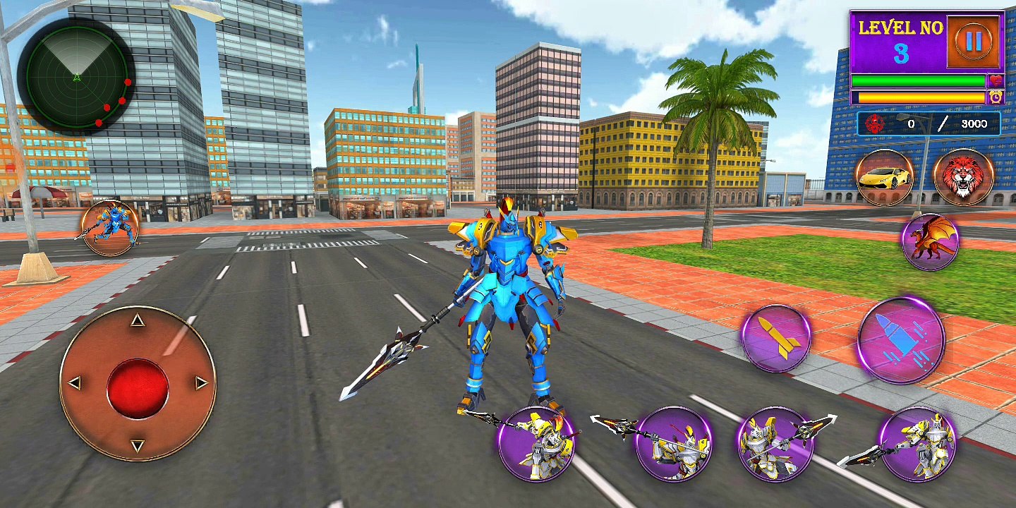 Grand Robot Car Transform 3D Game - Android Gameplay