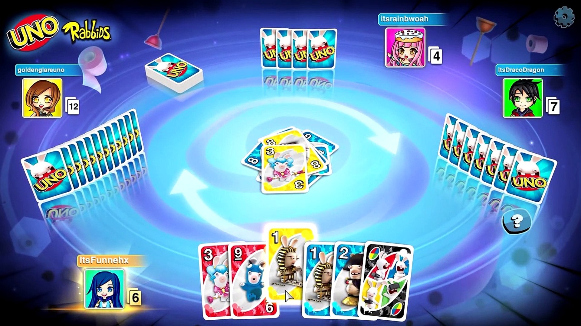 ⁣ItsFunneh: The WORST game ever in UNO! (UNO: Rabbids! version.)