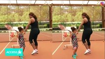 Serena Williams Gives Olympia Tennis Lessons and Her Forehand Is Epic