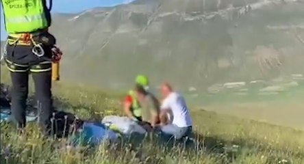 Castelluccio di Norcia (PG) - Deltaplanista precipita e muore (28.06.21)