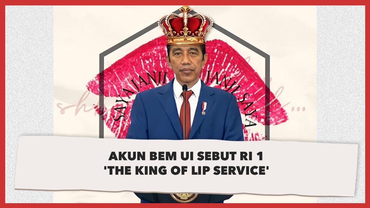 Pajang Foto Jokowi Pakai Mahkota, Akun BEM UI Sebut RI 1 'The King of Lip Service'