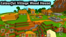 Colorful Village Wood House | Wooden House Design | Wooden House Minecraft Tutorial