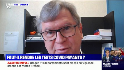 Le président du Syndicat national des biologistes estime que rendre certains tests PCR payants peut s'avérer "contre-productif"