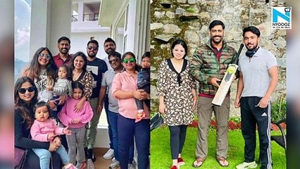 MS Dhoni and Ziva Singh Dhoni soak in the Himalayan view with "his new look"