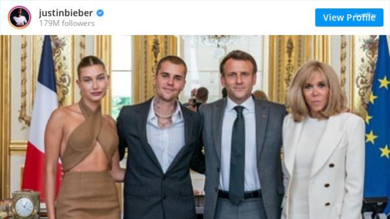 Justin Bieber et sa femme Hailey ont rendu visite à Emmanuel et Brigitte Macron