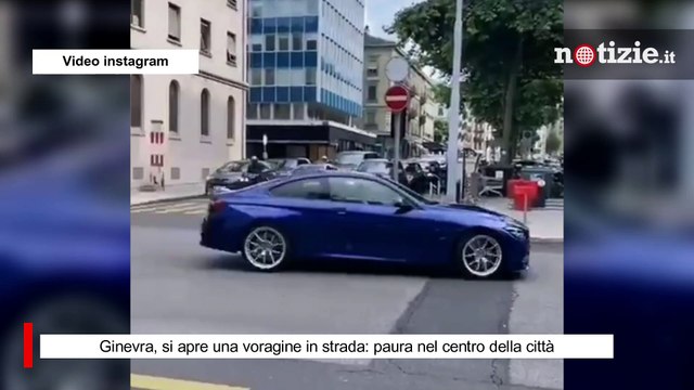 Ginevra, si apre una voragine in strada: paura nel centro della città