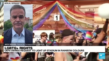 Lgbtq+ rights: UEFA refuses to light Munich stadium in rainbow colours for Germany-Hungary match