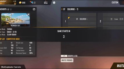 Garena Free fire game play | Tom gamers | One vs one |