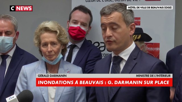 Inondations à Beauvais : « Plus de 1500 sapeurs-pompiers sont mobilisés depuis hier soir », précise le ministre de l'Intérieur Gérald Darmanin