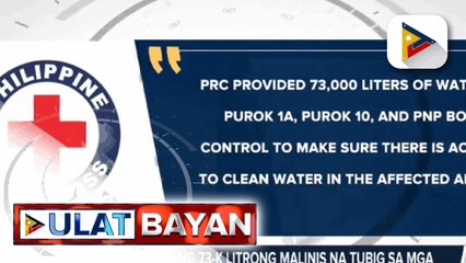 PRC, nagpadala ng 73-K litrong malinis na tubig sa mga lugar na apektado ng diarrhea outbreak sa Davao de Oro