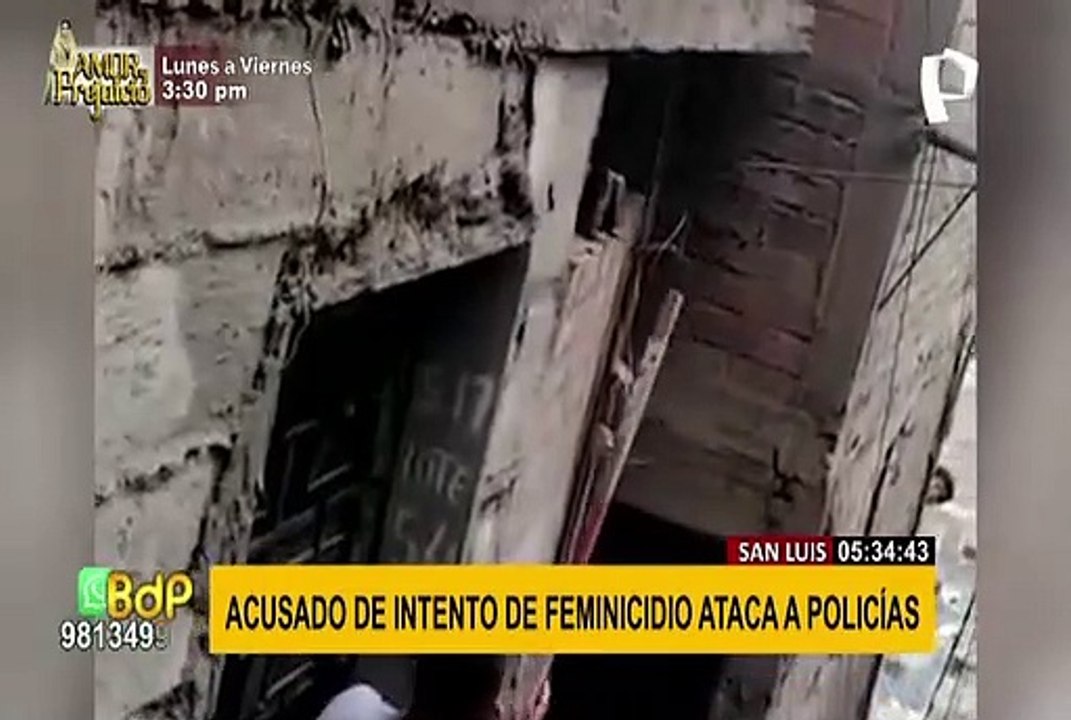 Acusado de intento de feminicidio atacó con un cuchillo a la policía para evitar su detención