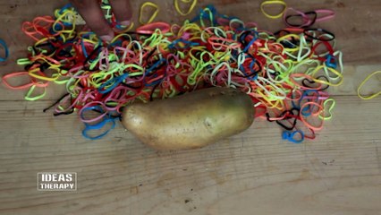 Potato Vs Rubber Bands | Latest Experiment Challenge Video | Ideas Therapy